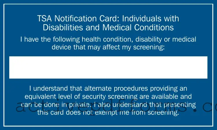 Free Tsa Notification Card PDF Template