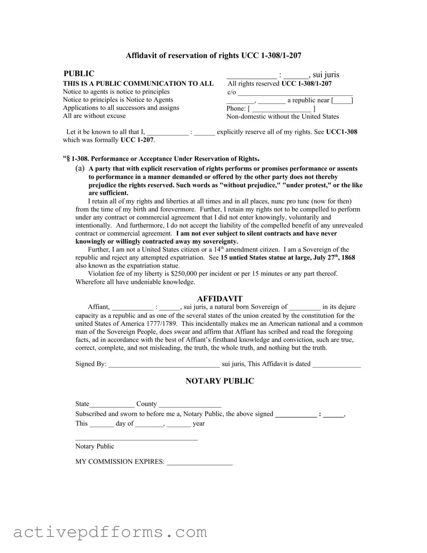 Free Ucc 1 308 PDF Template