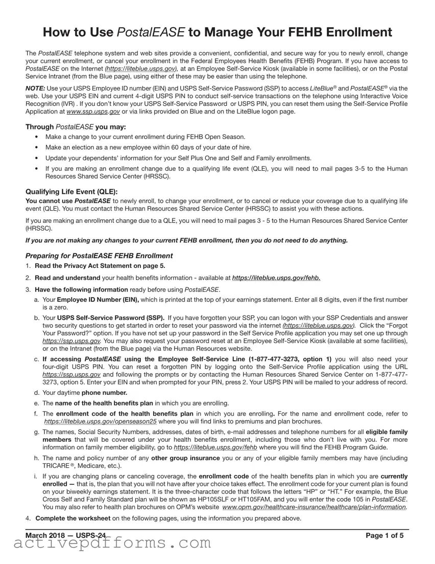 Free Usps 24 PDF Template