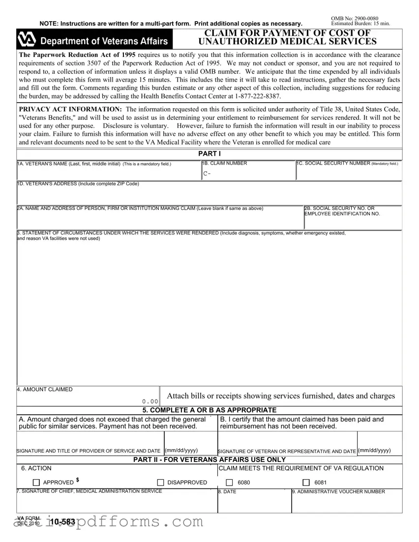 Free Va 10 583 PDF Template