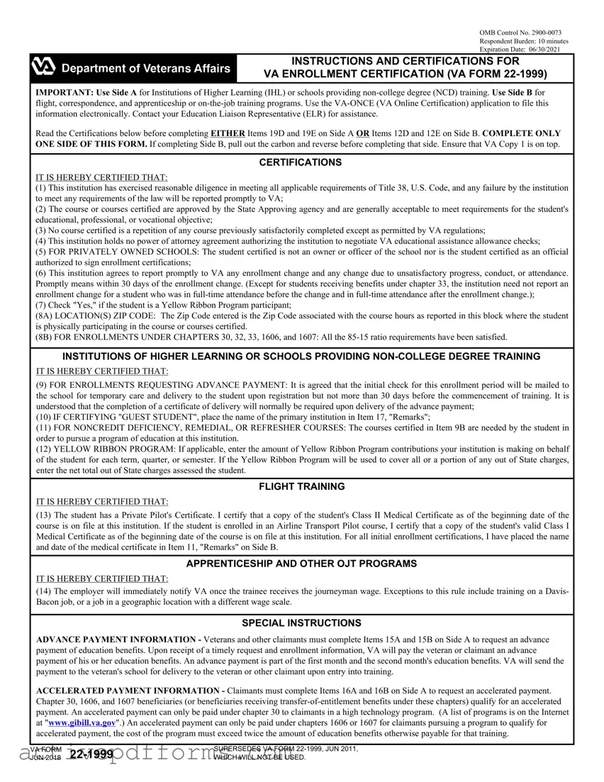 Free Va 22 PDF Template