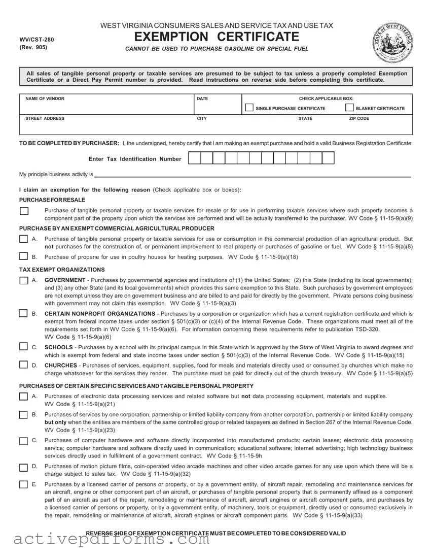 Free Wv Tax Exempt PDF Template